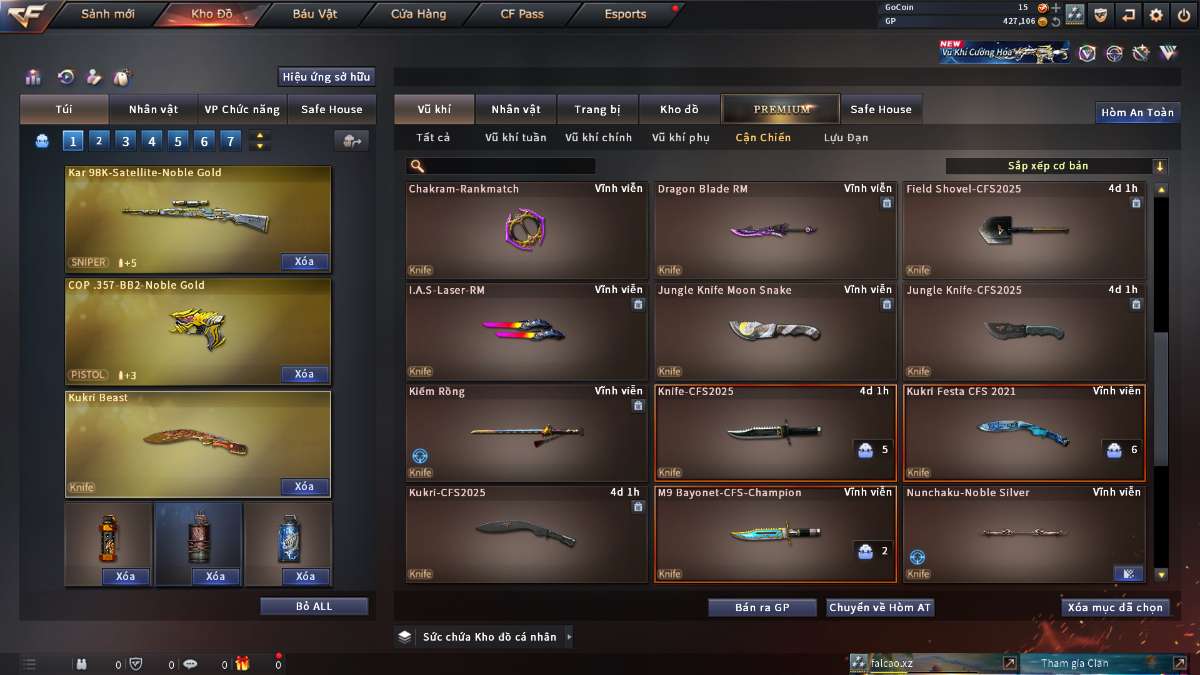 shop acc cf uy tin gia re